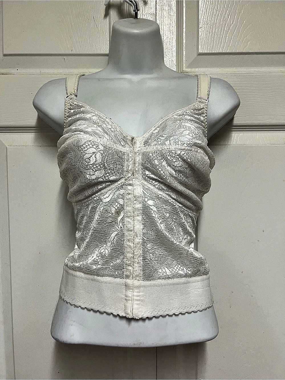 Underscore White Front -Closure Longline Posture Bra